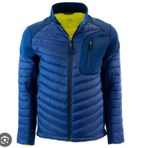 Body Glove Quilted Cire Hybrid Coat Jacket with Scuba Stretch Men’s Size Medium